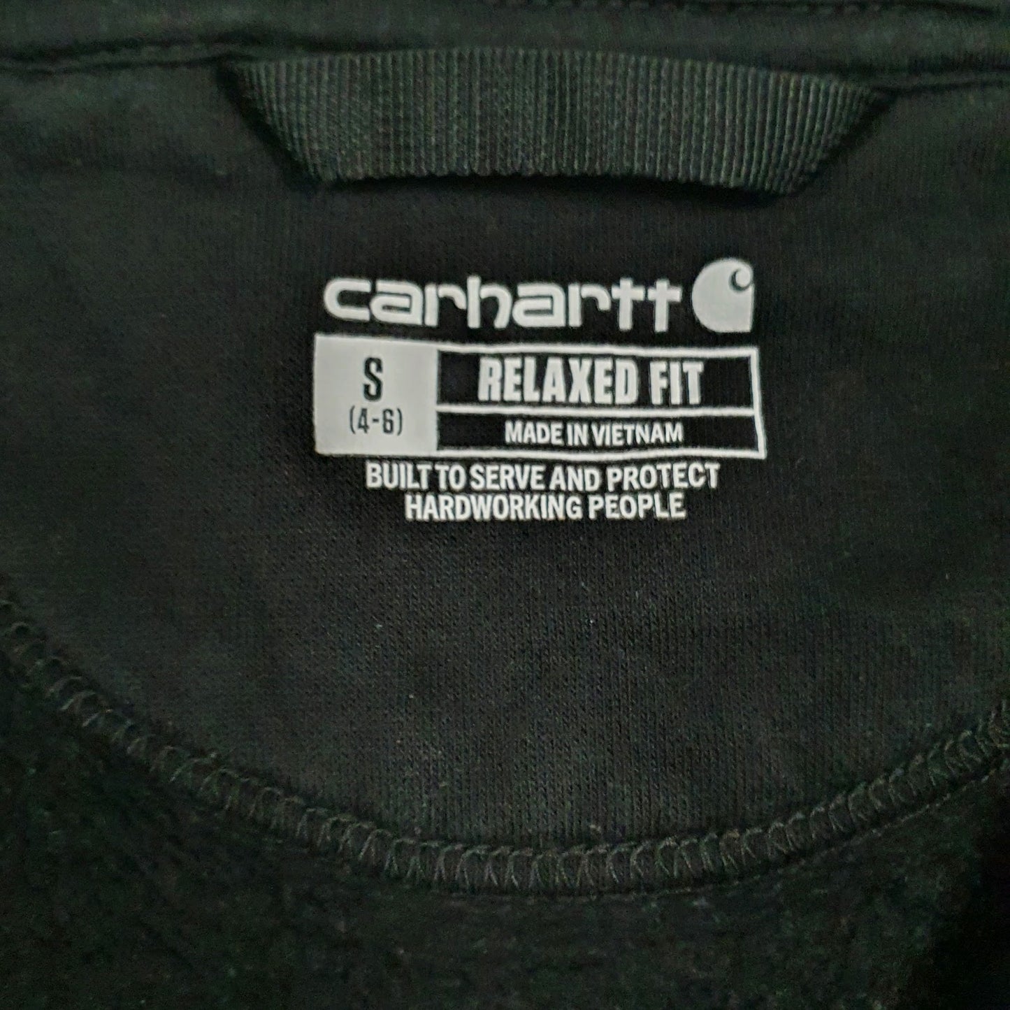 Womens Black Carhartt  Full Zip Jumper