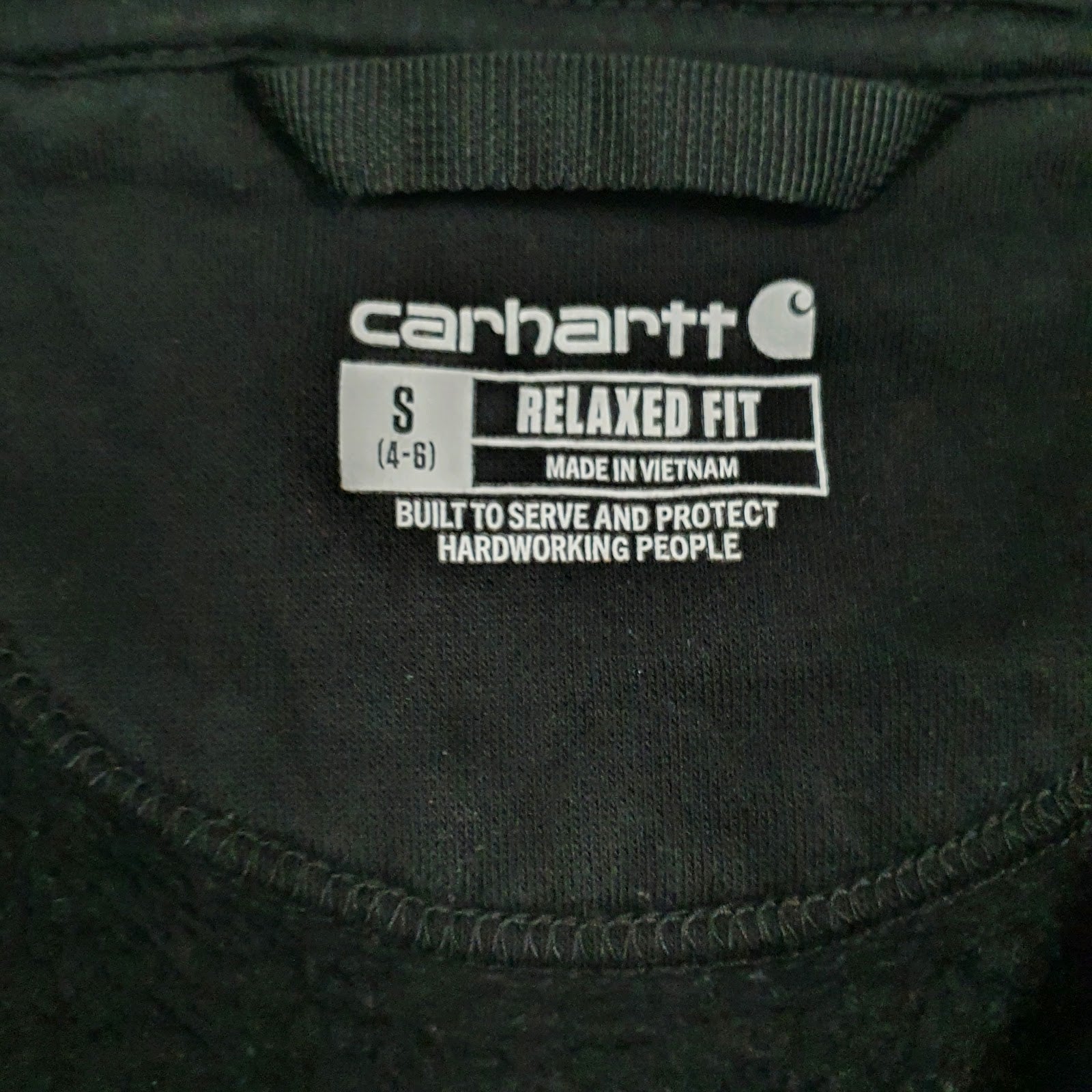 Womens Black Carhartt  Full Zip Jumper