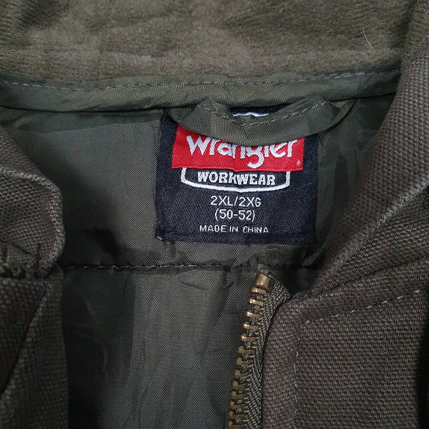 Mens Green Wrangler Padded Workwear  Coat