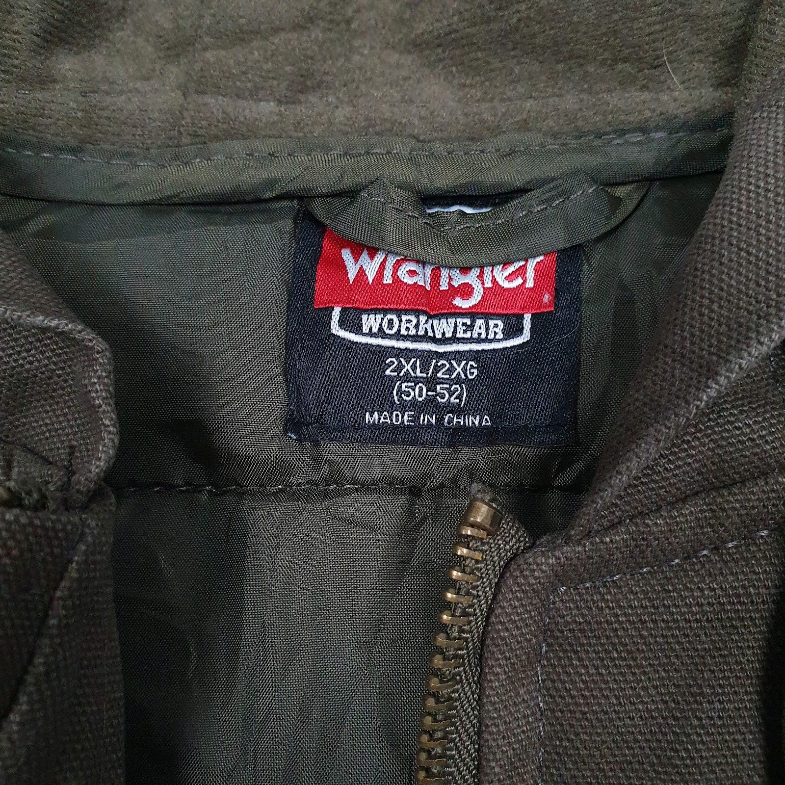 Mens Green Wrangler Padded Workwear  Coat
