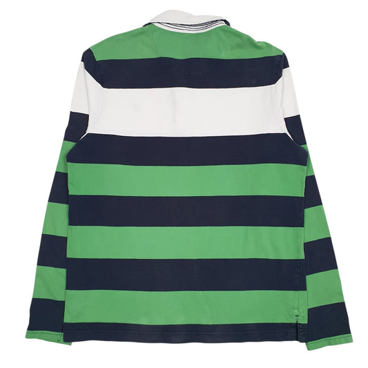 Mens Green M&S Rugby Blue Harbour  Polo Shirt