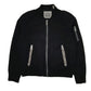Womens Black Levis Bomber Military Crewneck Coat