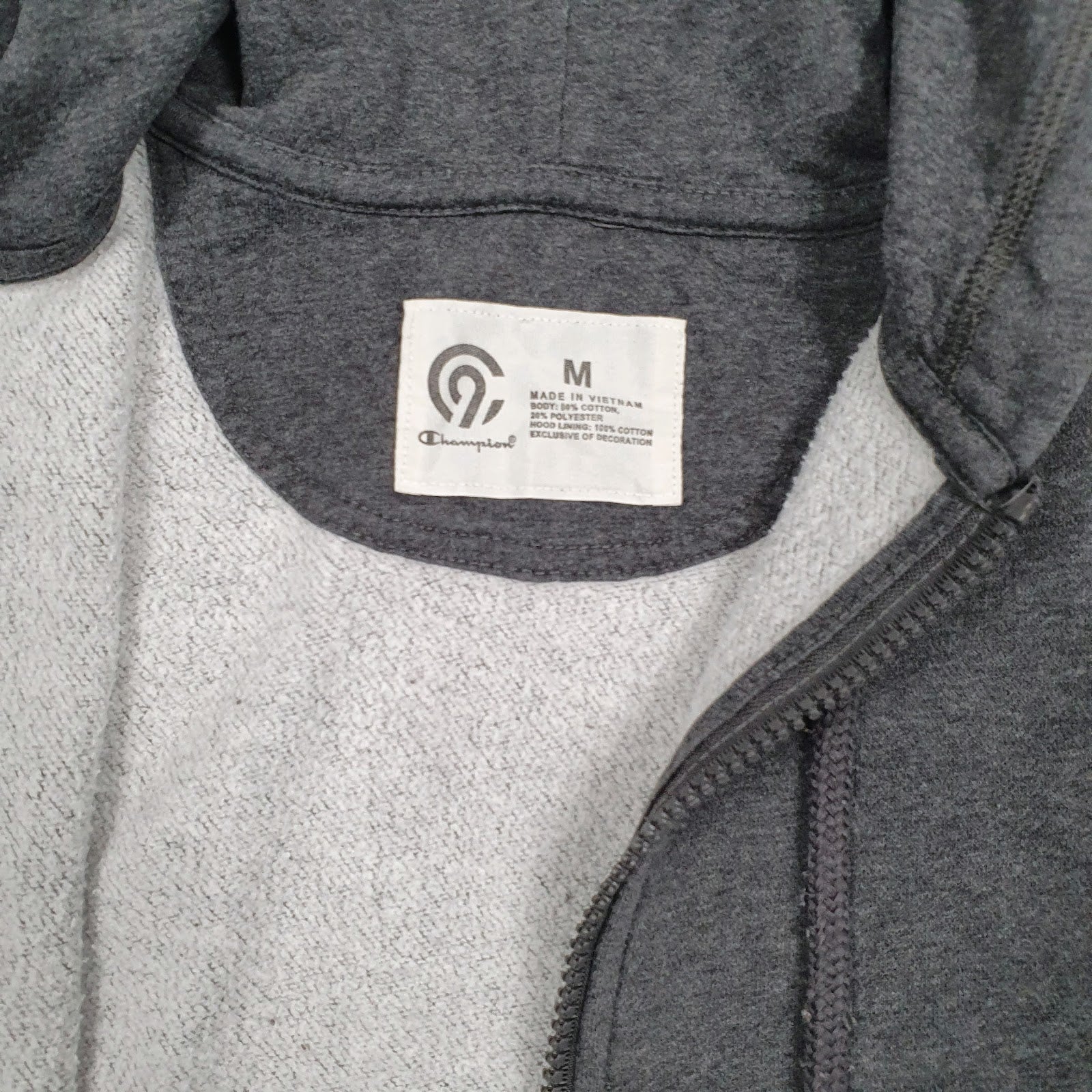 Mens Grey Champion  Hoodie Jumper