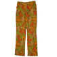 Womens Orange Unbranded Floral Chino Trousers