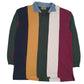 Mens Green County Seat Rugby Long Sleeve Polo Shirt