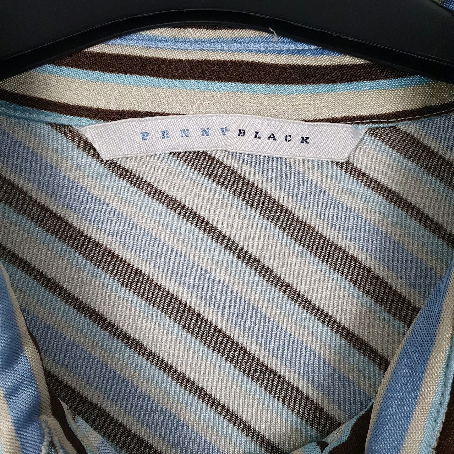 Womens Blue Penny Black   Shirt