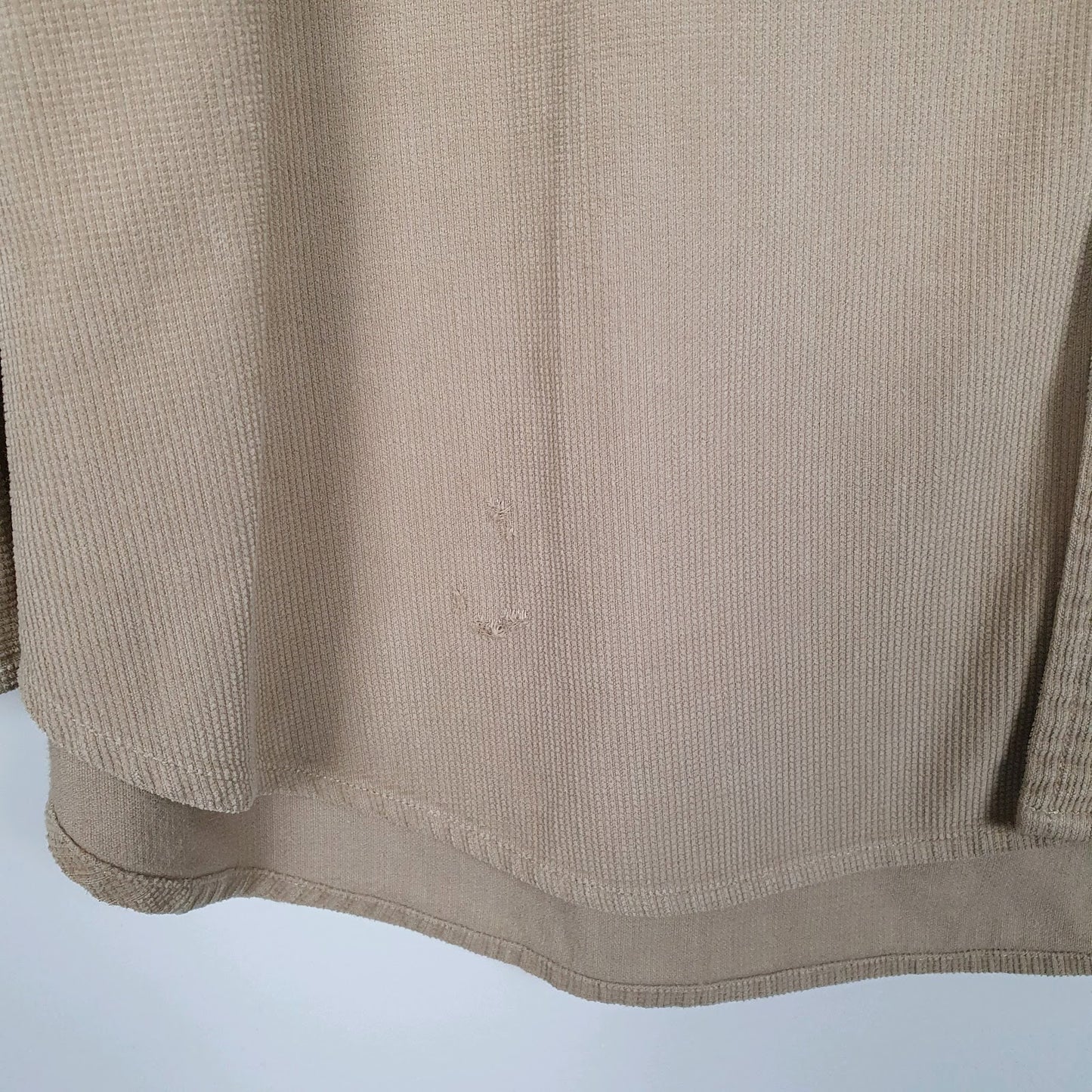 Mens Beige Tommy Hilfiger Thick Vintage 2000s Golf  Shirt