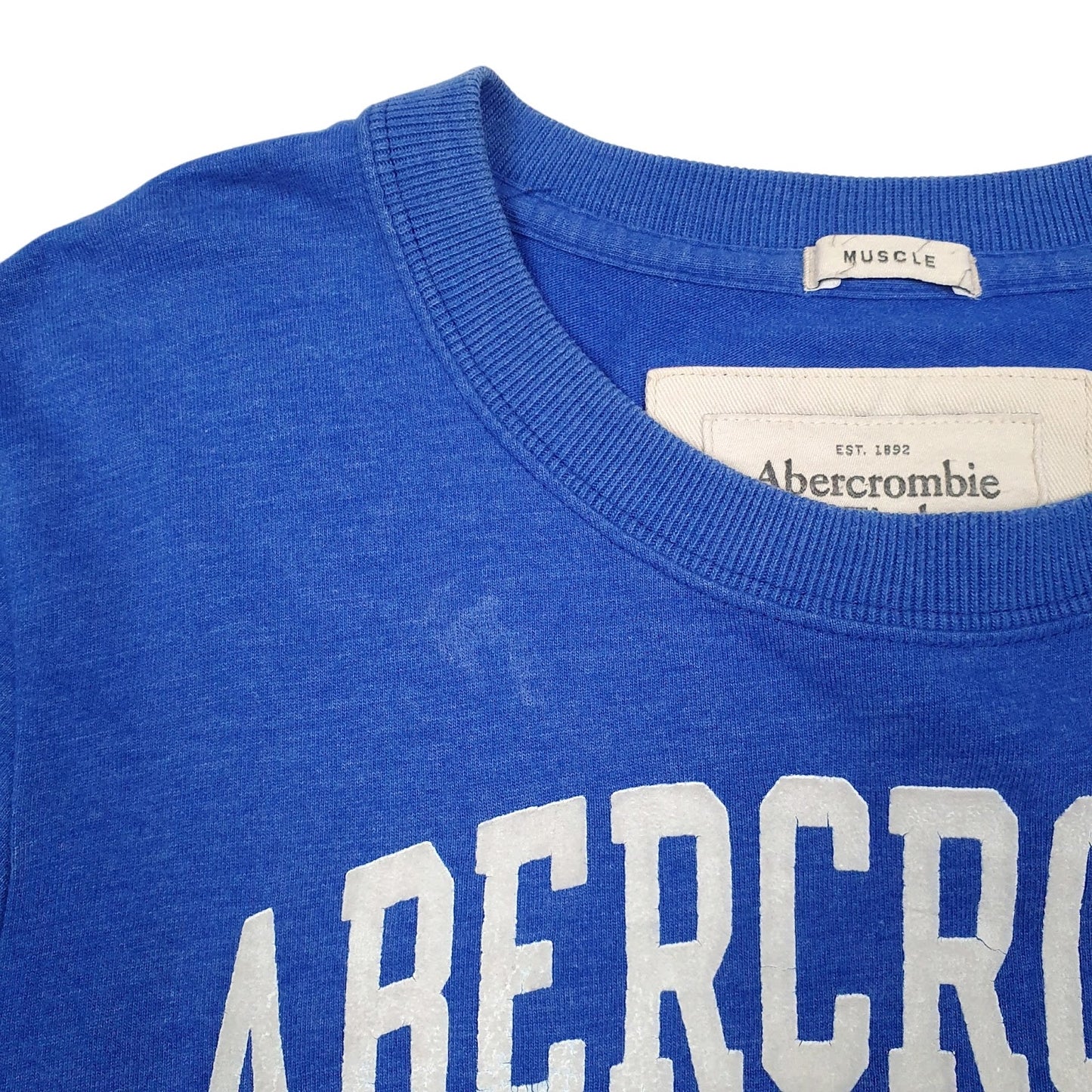 Mens Blue Abercrombie & Fitch Muscle Fit  T Shirt