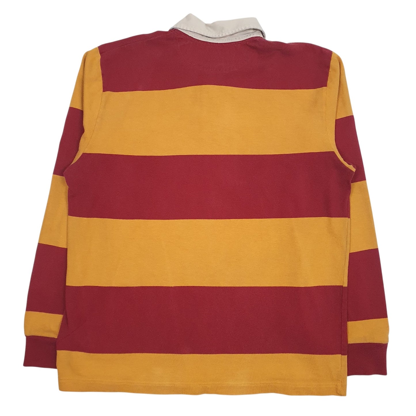 Mens Yellow Abercrombie and Fitch Rugby Crewneck Polo Shirt