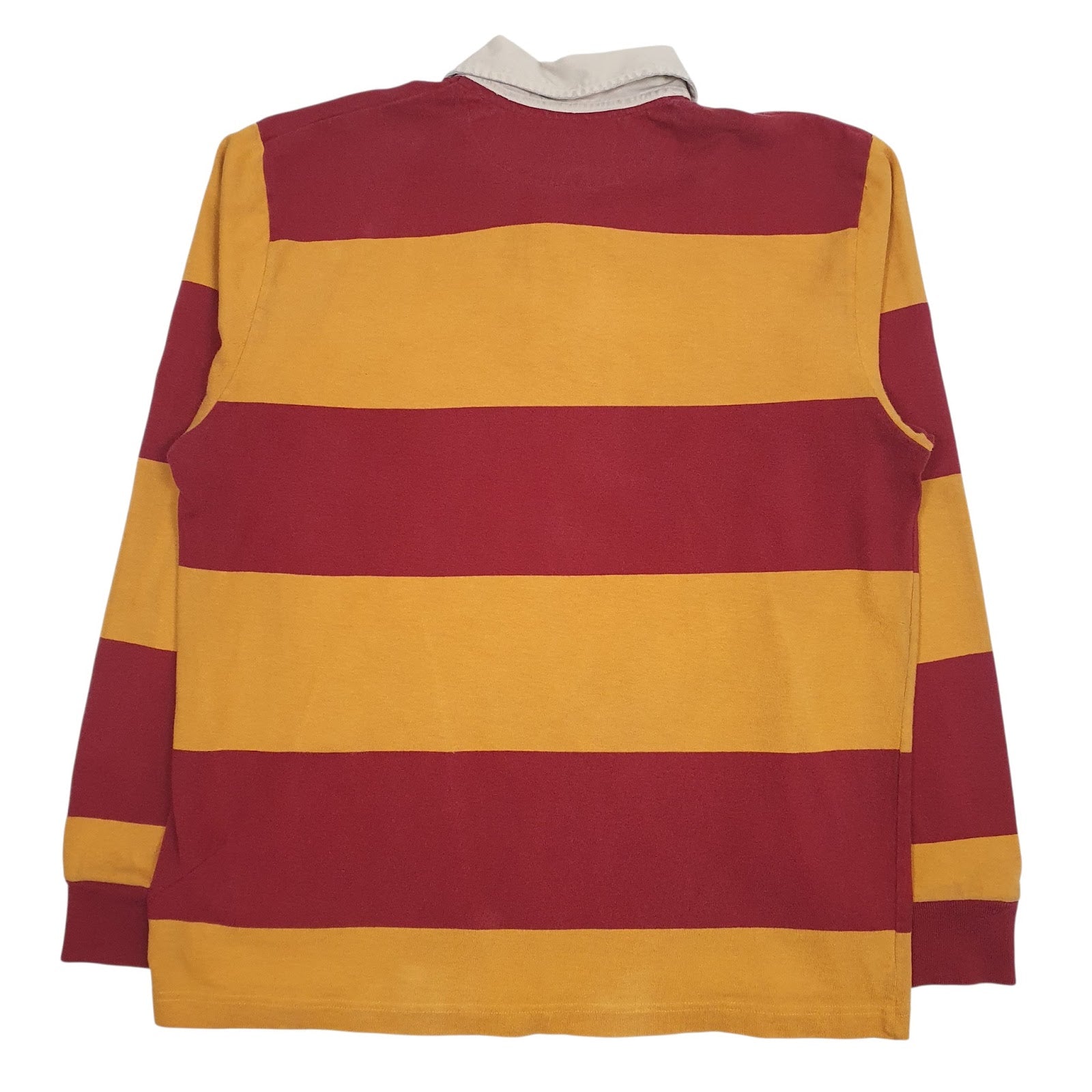 Mens Yellow Abercrombie and Fitch Rugby Crewneck Polo Shirt