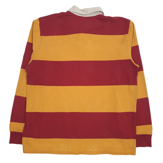 Mens Yellow Abercrombie and Fitch Rugby Crewneck Polo Shirt