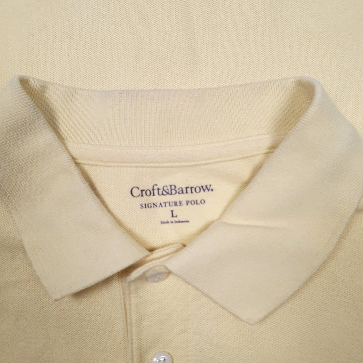 Mens Yellow Croft & Barrow   Polo Shirt