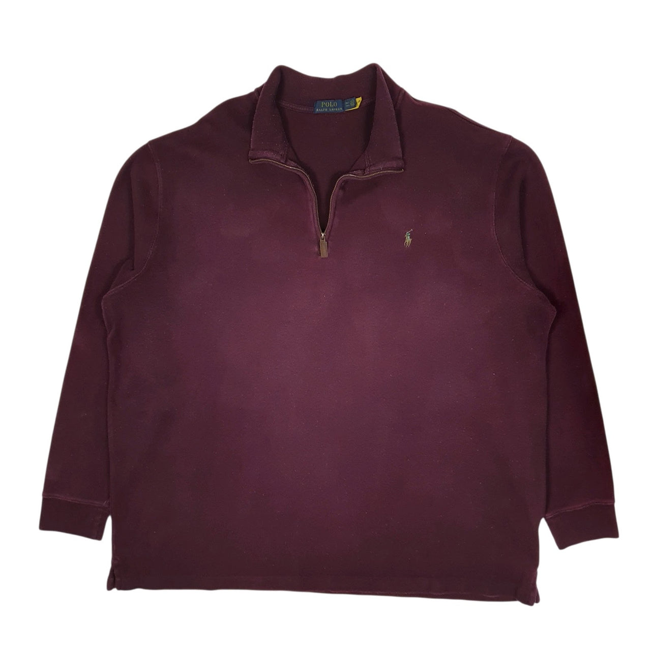 Mens Burgundy Polo Ralph Lauren  Quarter Zip Jumper