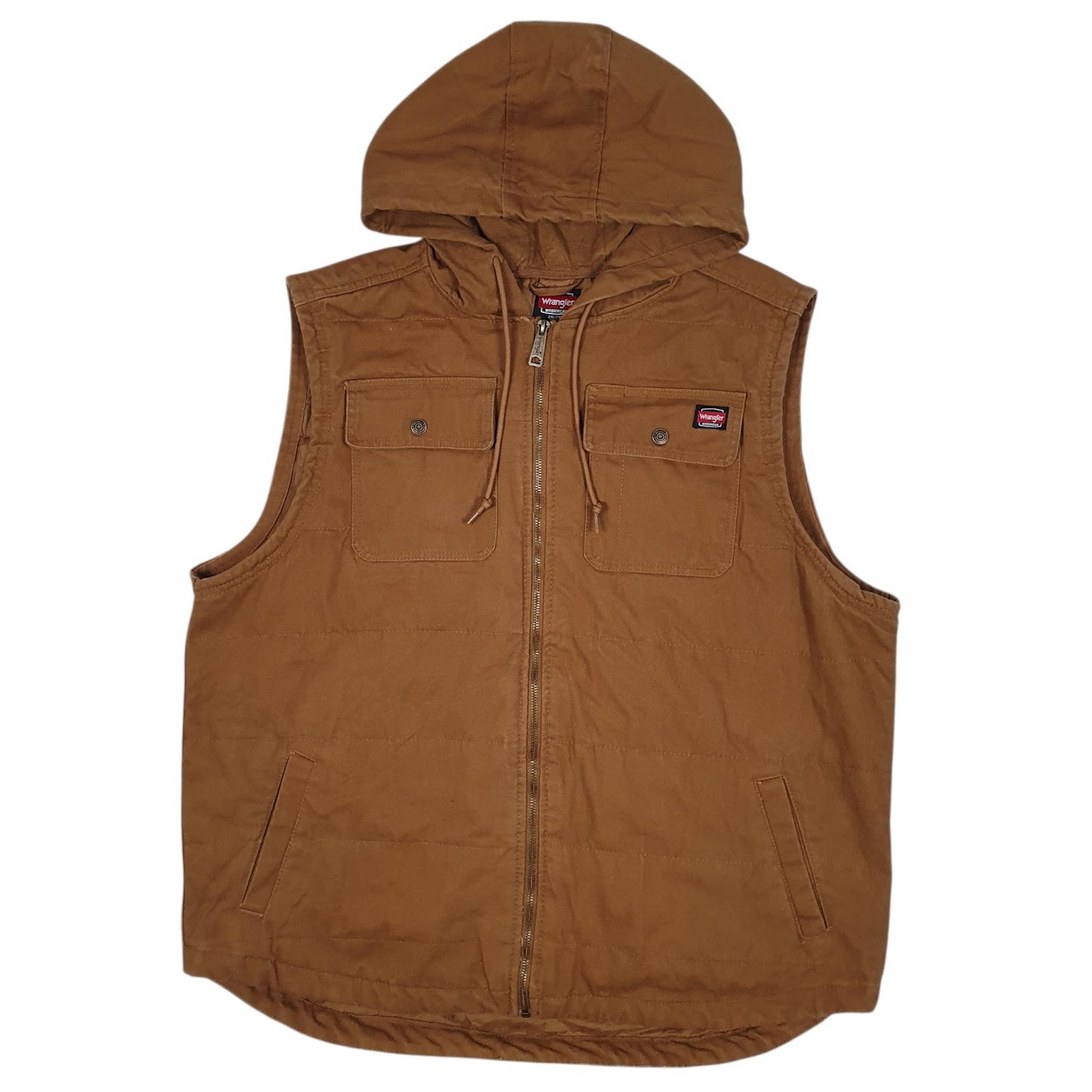 Mens Brown Wrangler Hoodie Workwear  Coat