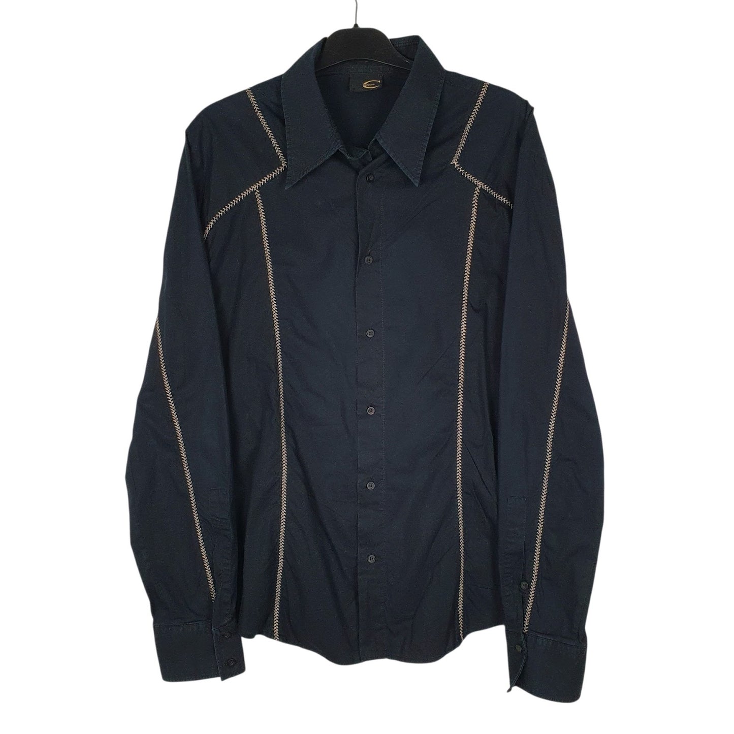 Mens Navy Roberto Cavalli  Long Sleeve Shirt