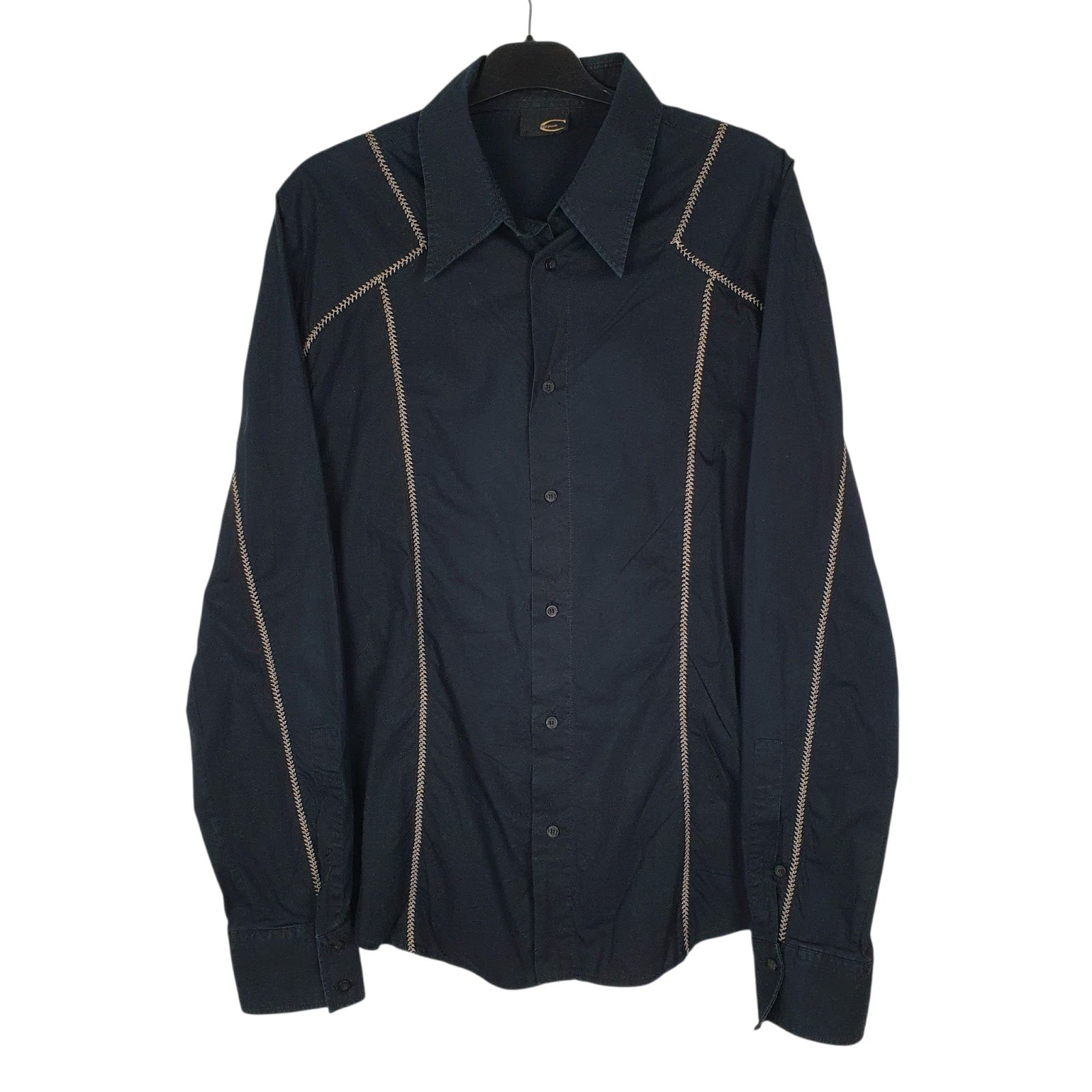 Mens Navy Roberto Cavalli  Long Sleeve Shirt
