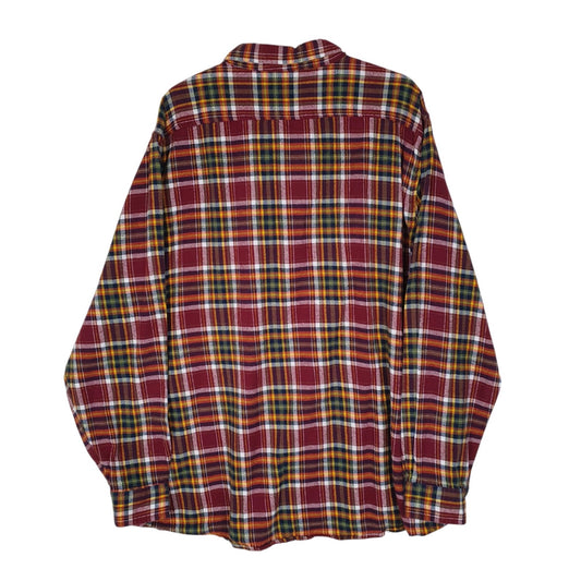 Mens Burgundy Bpc Plaid Flannel  Shirt