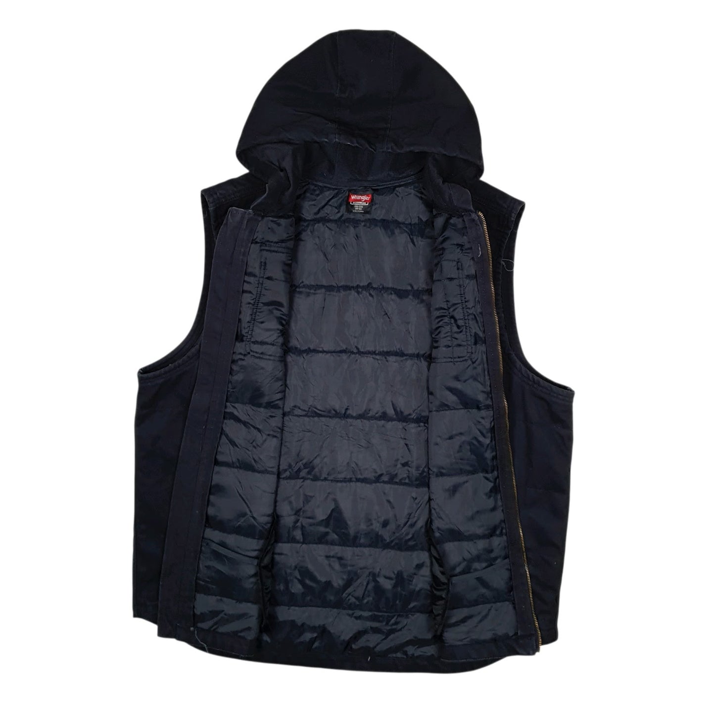 Mens Navy Wrangler Vest Bodywarmer Workwear Hoodie  Coat
