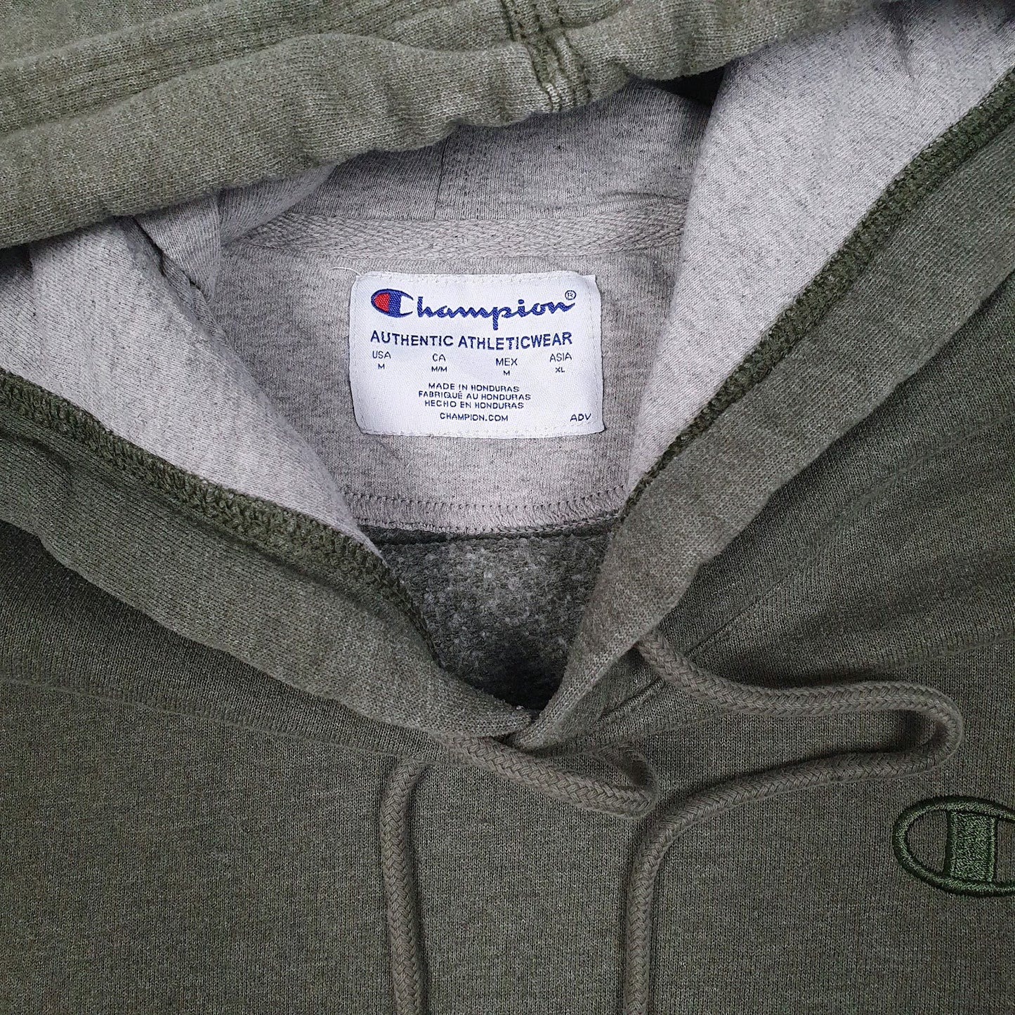 Mens Green Champion  Hoodie Jumper