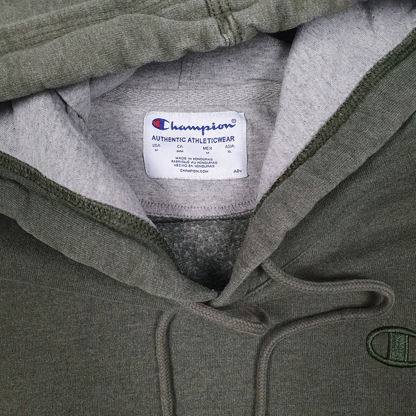 Mens Green Champion  Hoodie Jumper