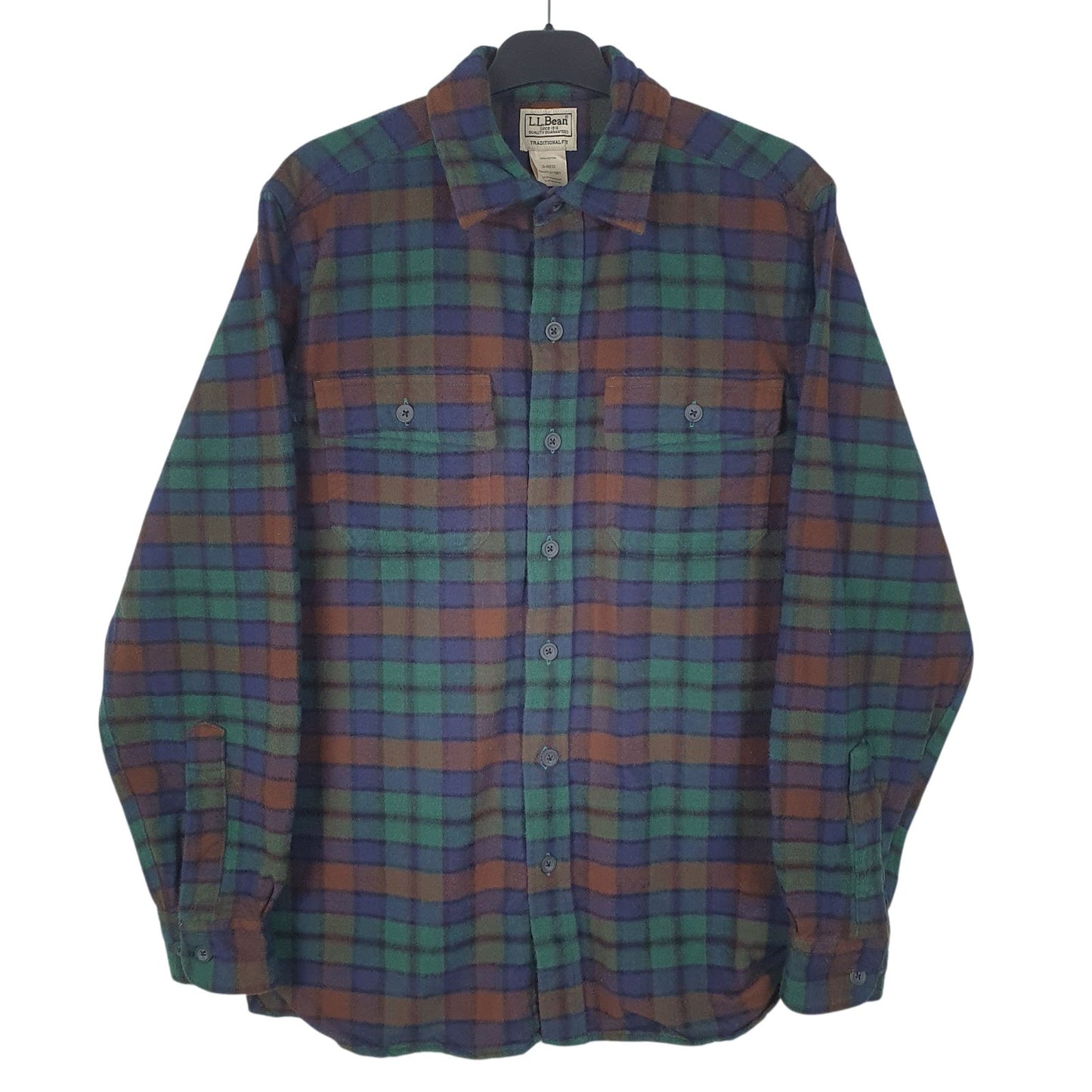 Mens Green L.L.Bean Chamois Long Sleeve Shirt