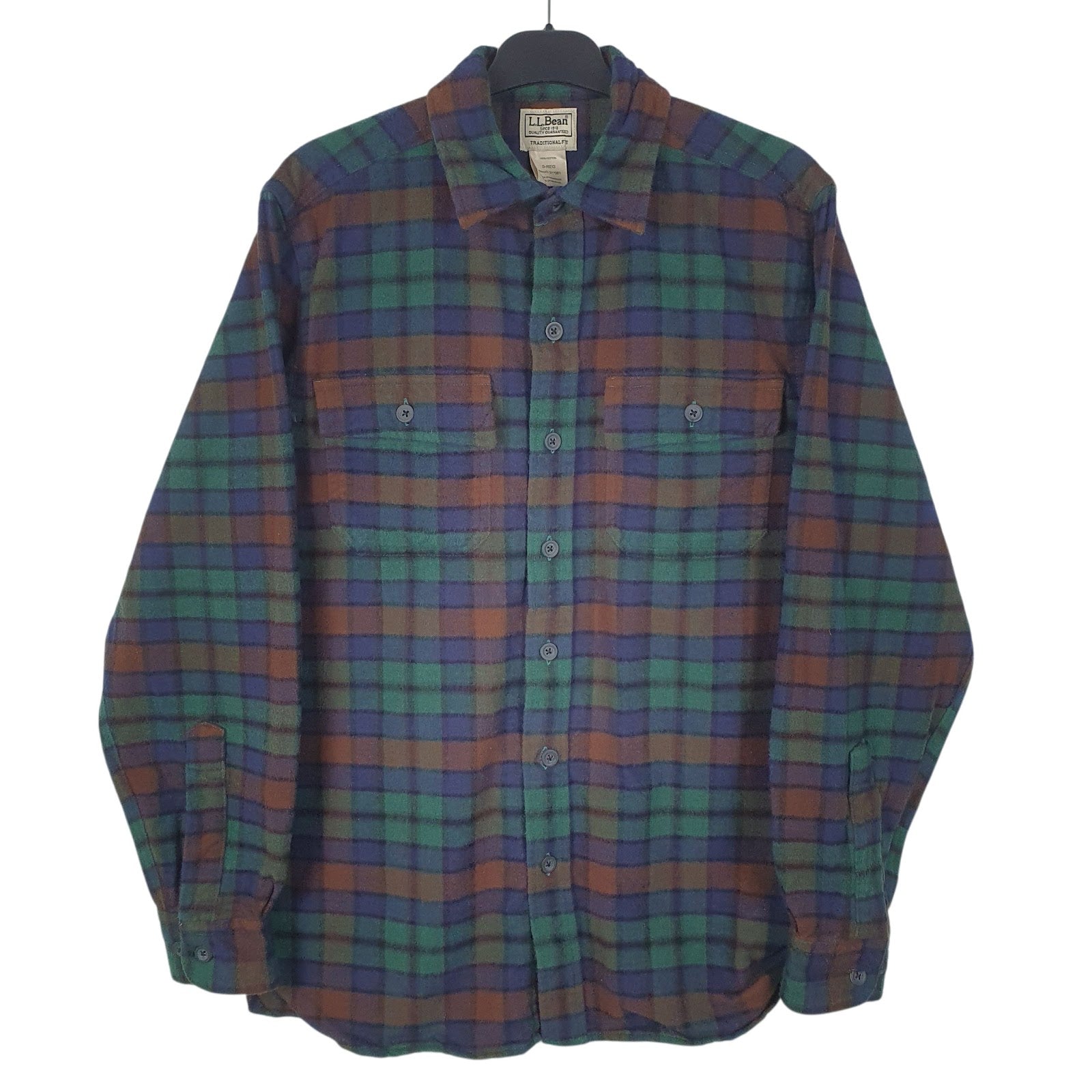 Mens Green L.L.Bean Chamois Long Sleeve Shirt