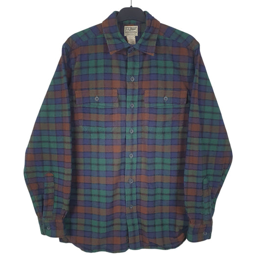 Mens Green L.L.Bean Chamois Long Sleeve Shirt