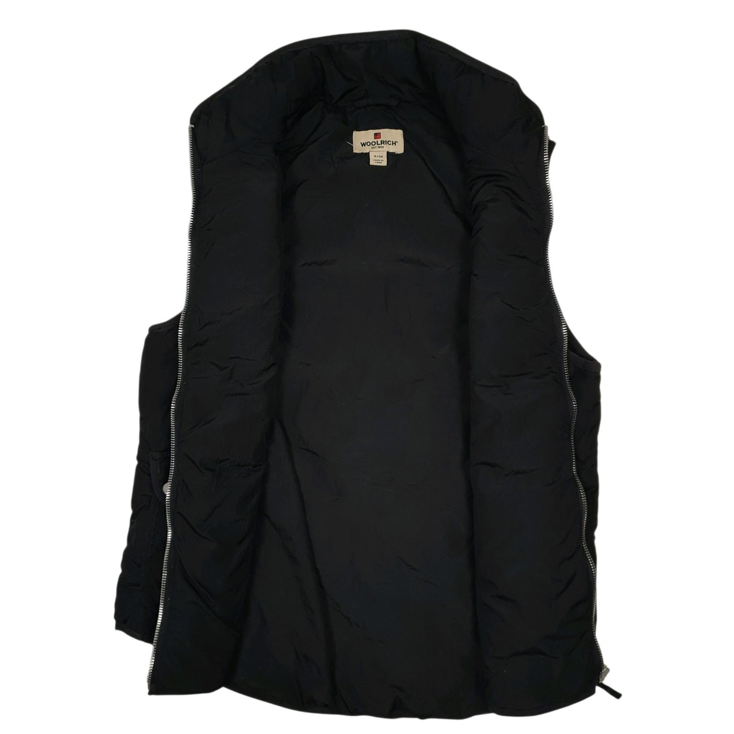 Womens Black Woolrich Quilted Gilet Vest Bodywarmer  Coat