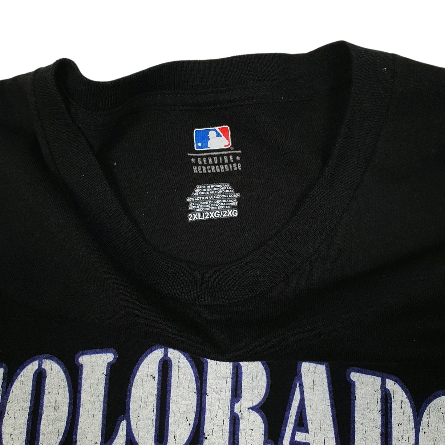 Mens Black MLB Colorado Rockies Baseball  T Shirt