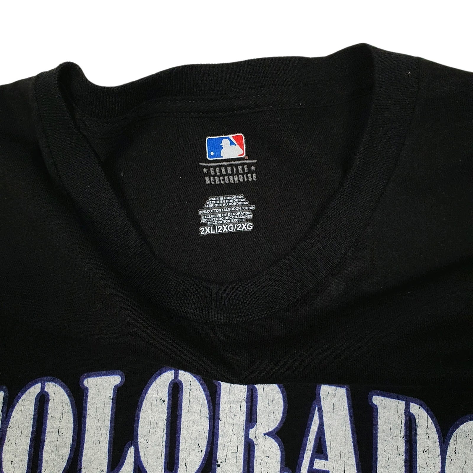 Mens Black MLB Colorado Rockies Baseball  T Shirt