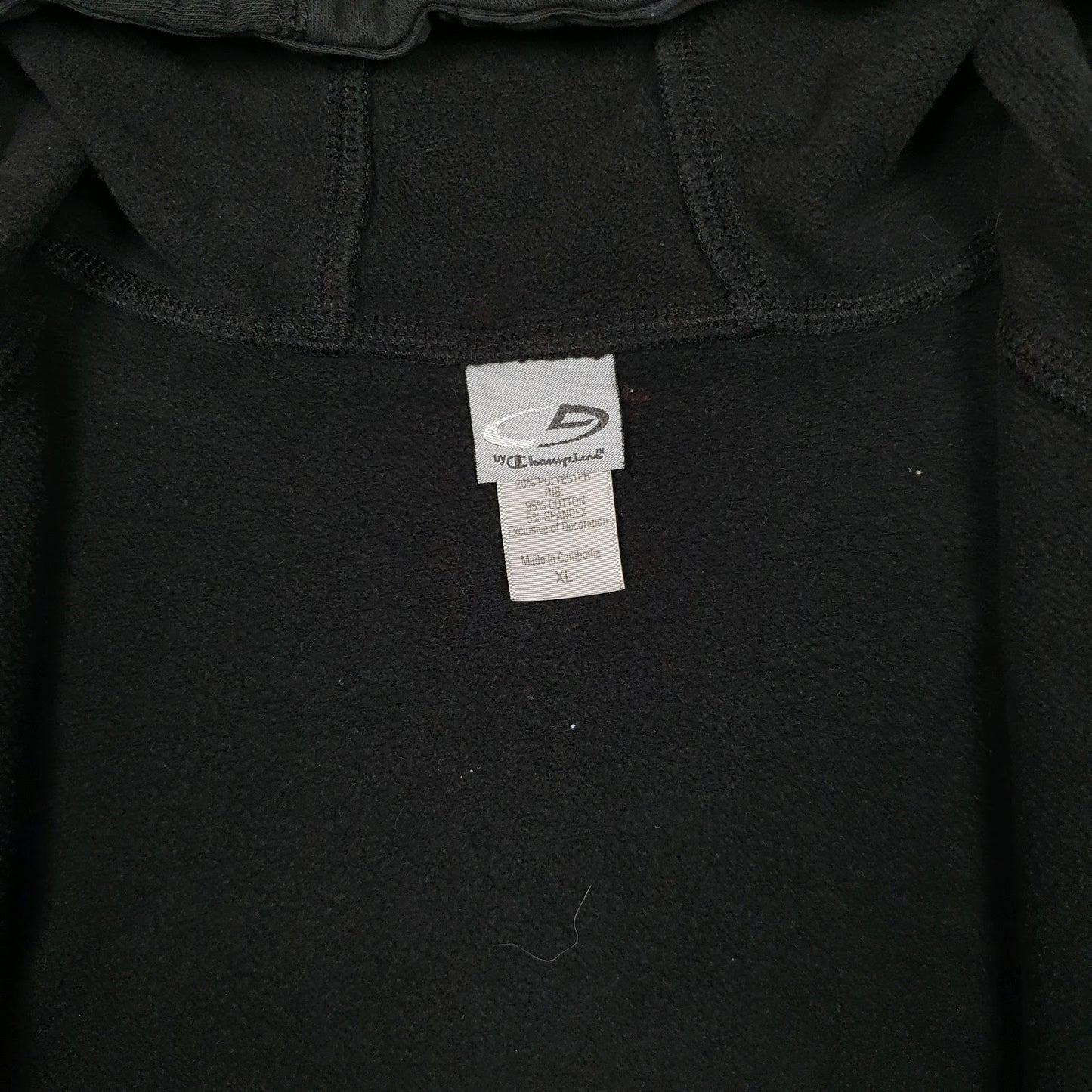 Womens Black Champion Hoodie Full Zip Jumper
