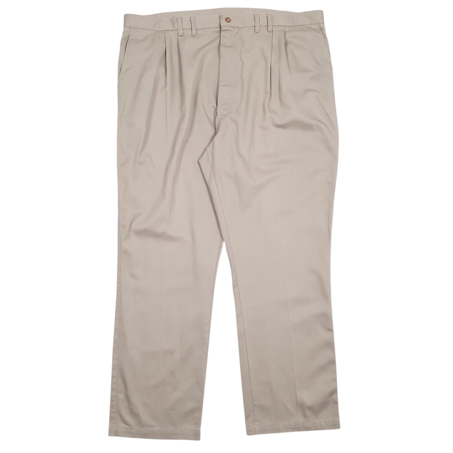 Mens Brown Wrangler Pleated Chino Trousers