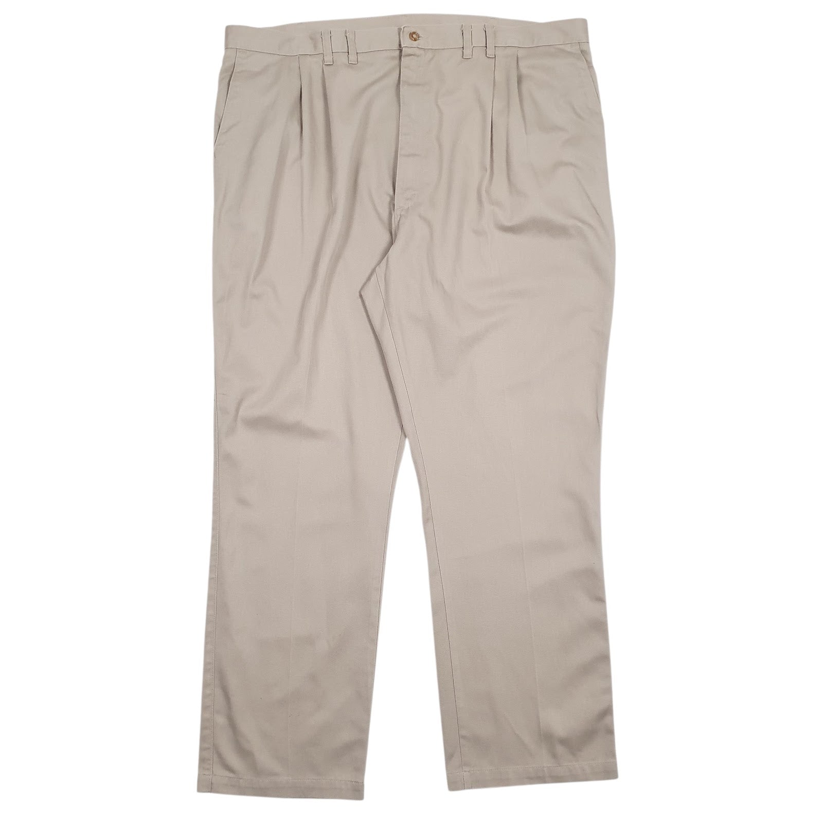 Mens Brown Wrangler Pleated Chino Trousers