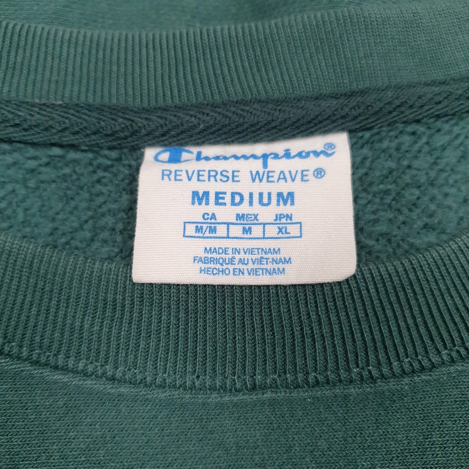 Mens Green Champion Reverse Weave Crewneck Jumper