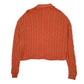 Womens Orange Polo Ralph Lauren Cable Knit Crop Top Crewneck Jumper