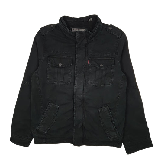 Mens Black Levis Workwear Military Windbreaker  Coat