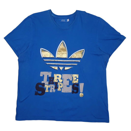 Mens Blue Adidas  Short Sleeve T Shirt