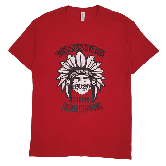 Mens Red Jerzees Mississinewa Short Sleeve T Shirt