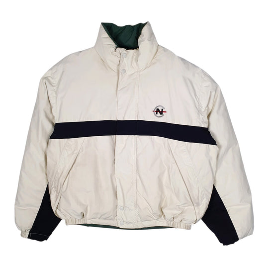 Mens Cream Nautica Competition Reversible  Coat