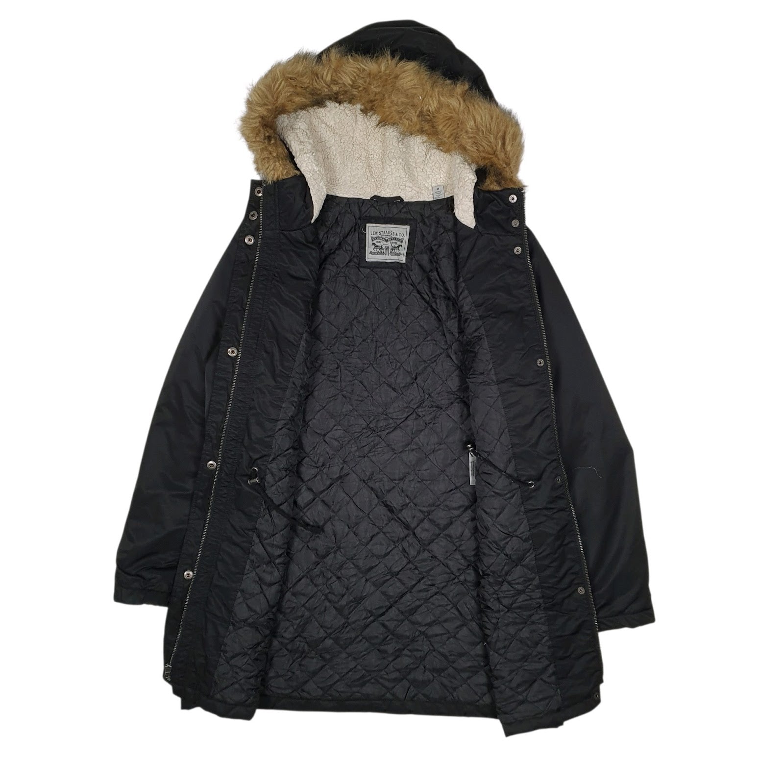 Mens Black Levis Windbreaker  Coat