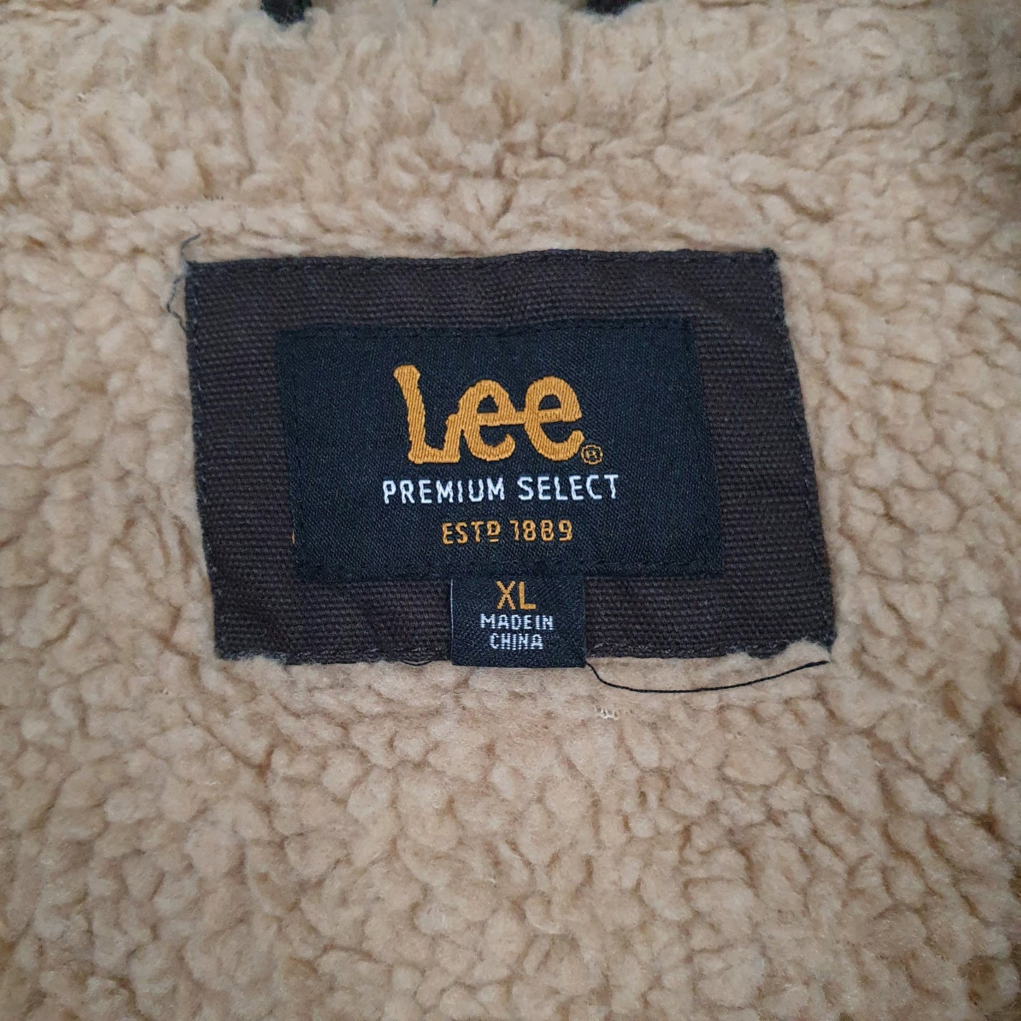 Mens Brown Lee Padded Sherpa Lined  Coat