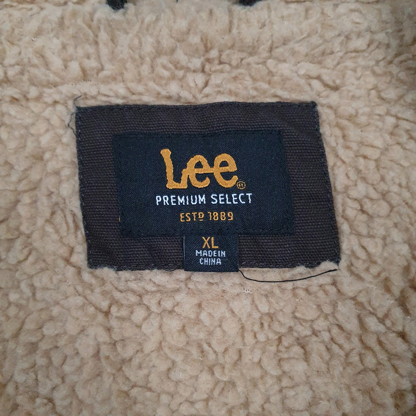 Mens Brown Lee Padded Sherpa Lined  Coat