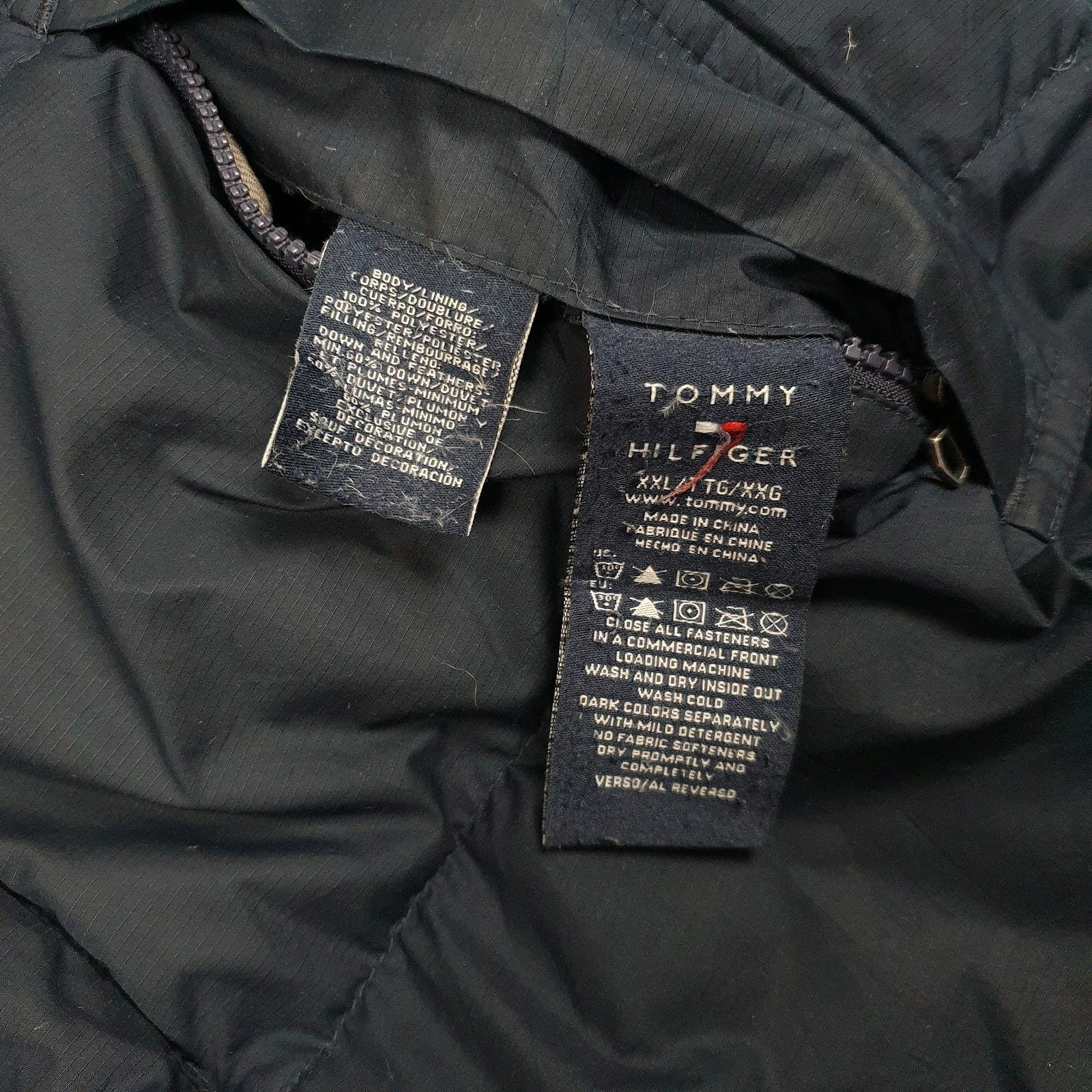 Mens Navy Tommy Hilfiger Reversible  Coat