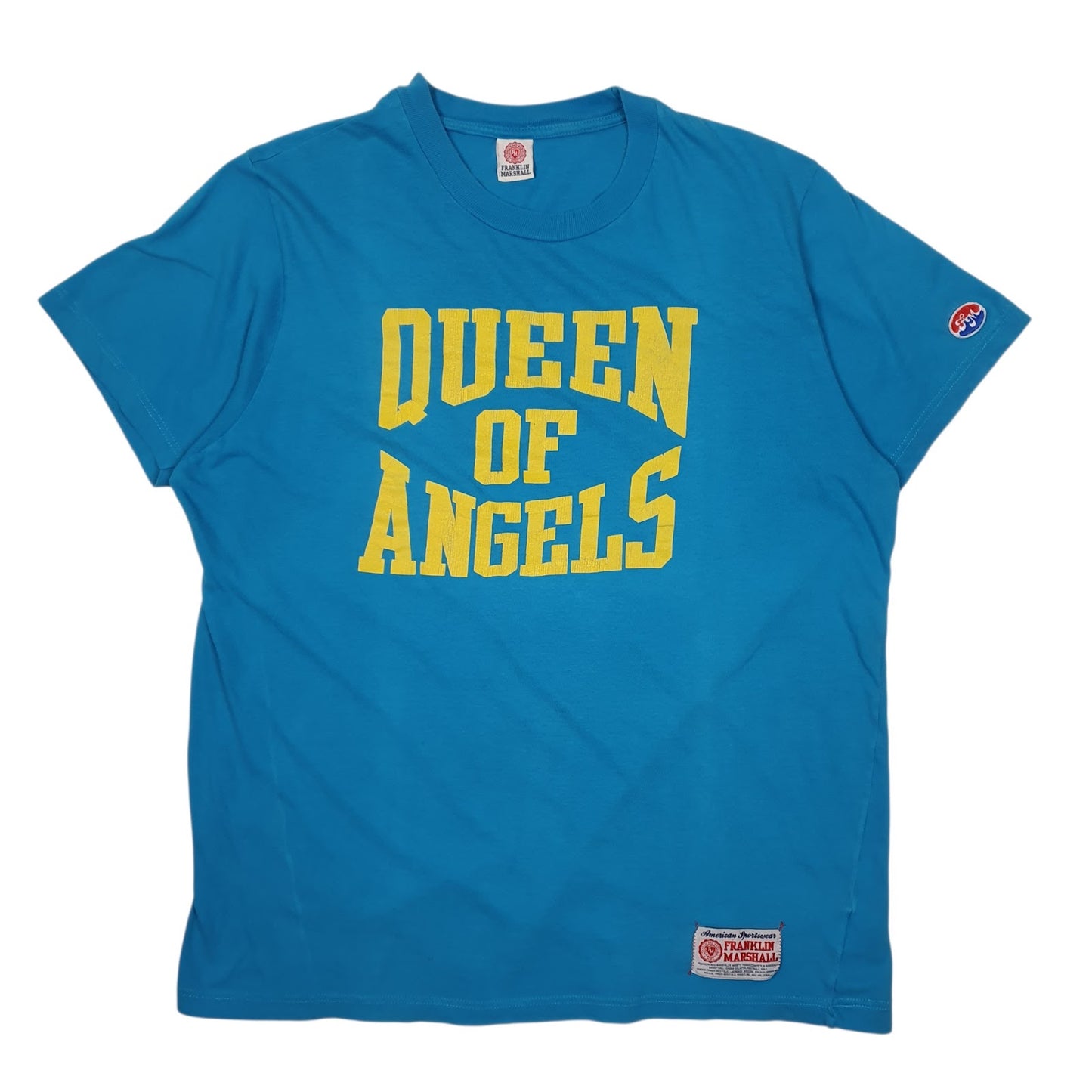 Mens Blue Franklin Marshall Queen of Angels Short Sleeve T Shirt