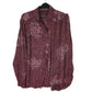 Womens Purple Unbranded Paisley Long Sleeve Shirt