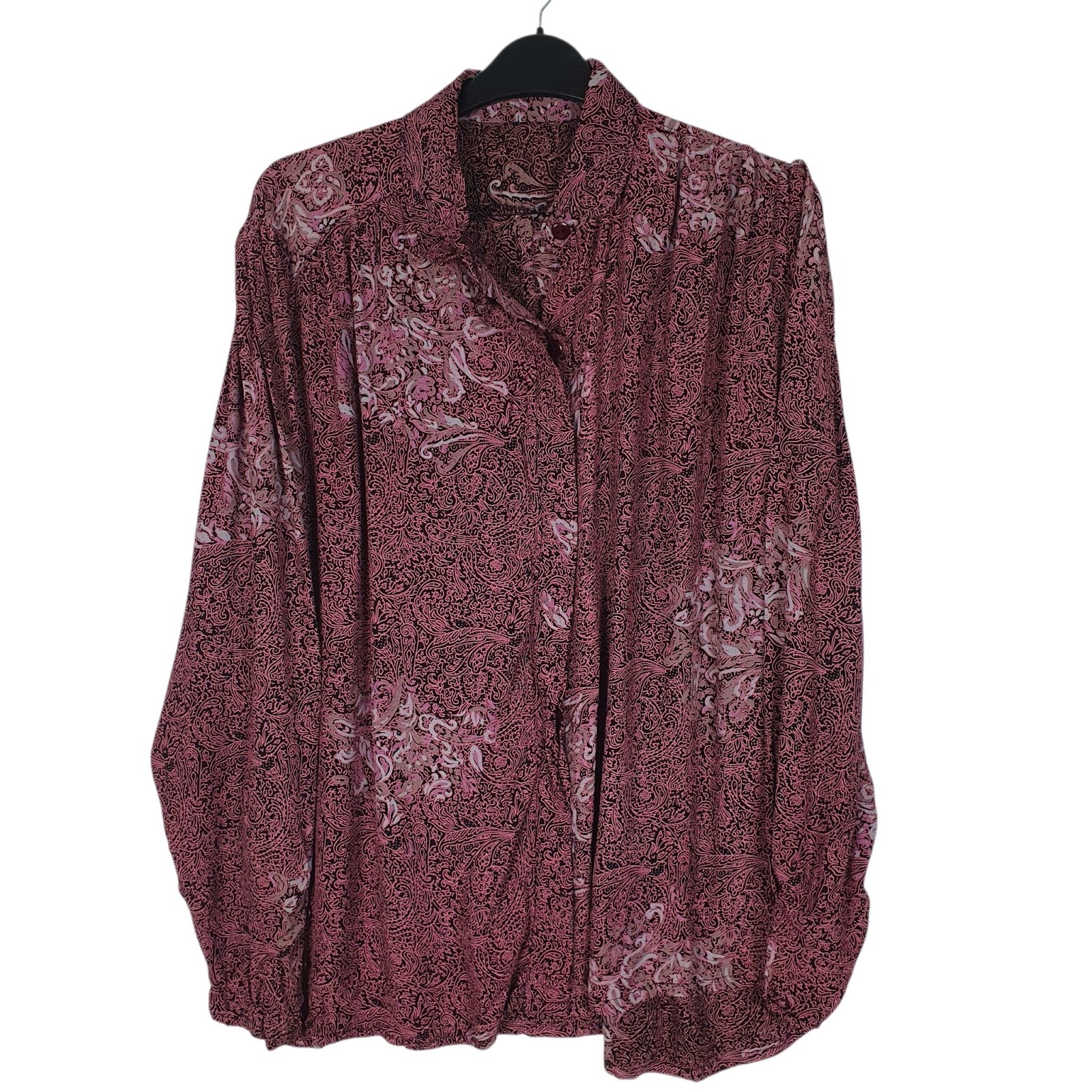 Womens Purple Unbranded Paisley Long Sleeve Shirt