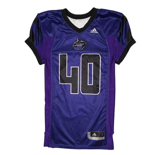 Mens Purple Adidas American Football Jersey Short Sleeve T Shirt