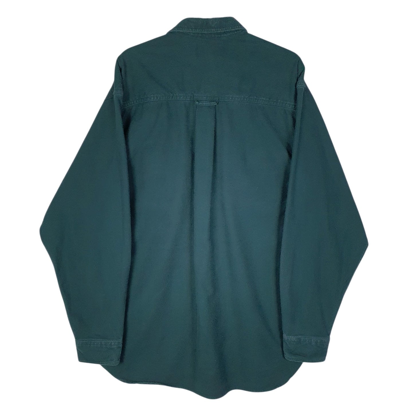 Mens Green Eddie Bauer Chamois  Shirt
