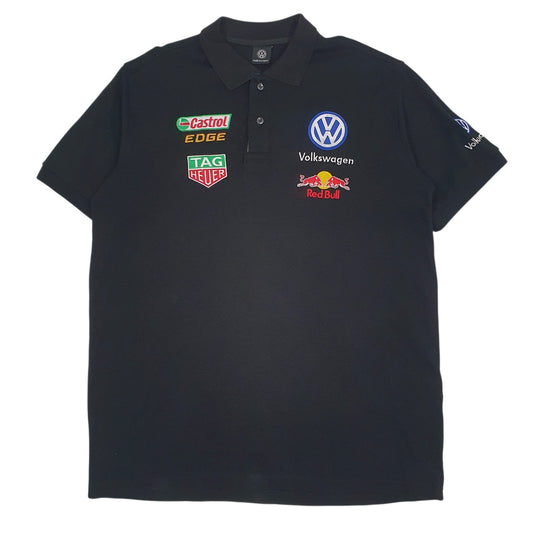 Mens Black Volkswagen  Short Sleeve Polo Shirt