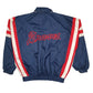 Mens Navy Starter Vintage 90s MLB Atlanta Braves Baseball Hoodie Coat